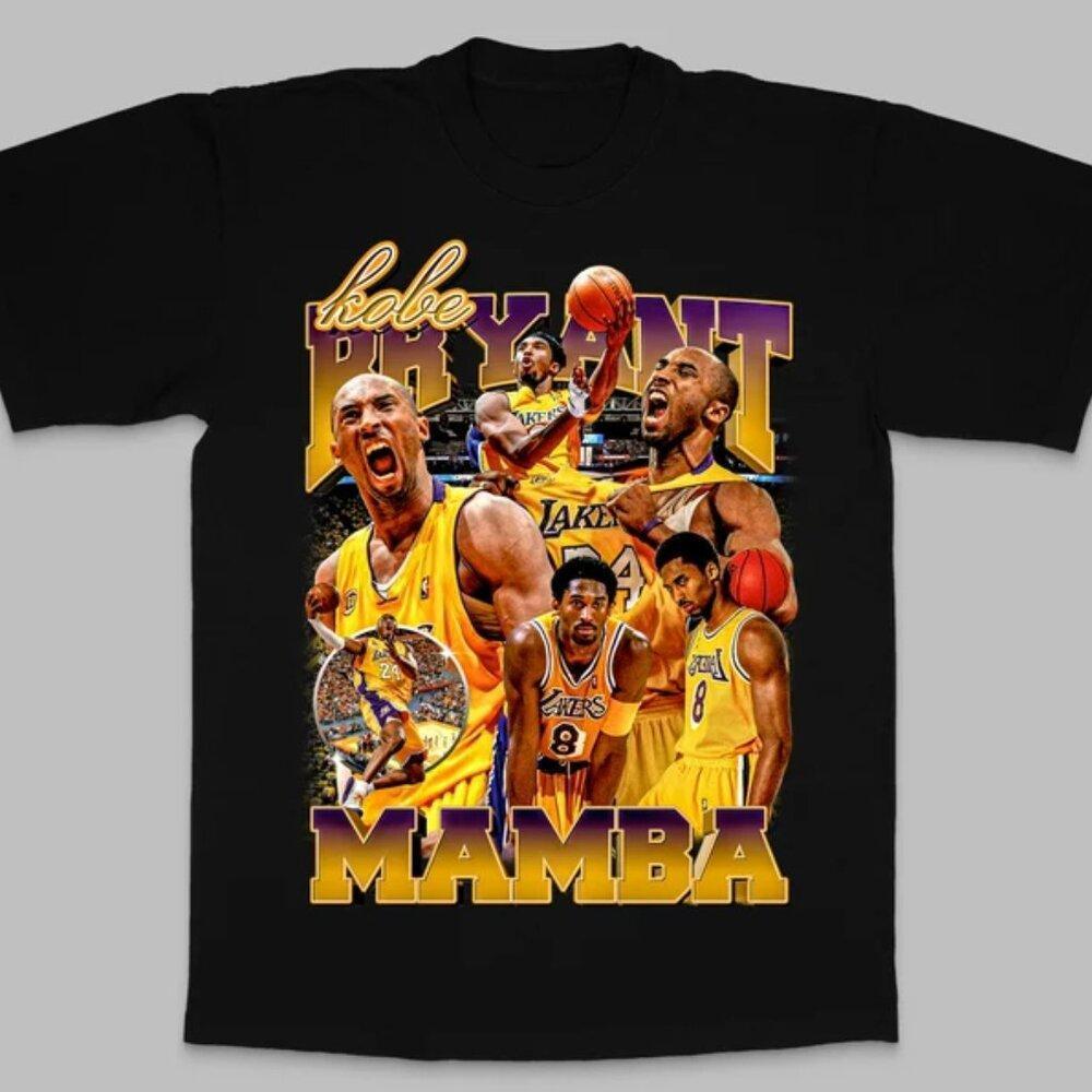 Kobebryant La Mamba Retro Los Angeles Lakers Shirt M7890 - Picture 1 of 4